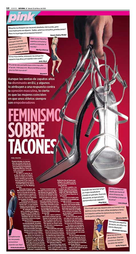 Colaboración editorial para Pink del periódico Reforma